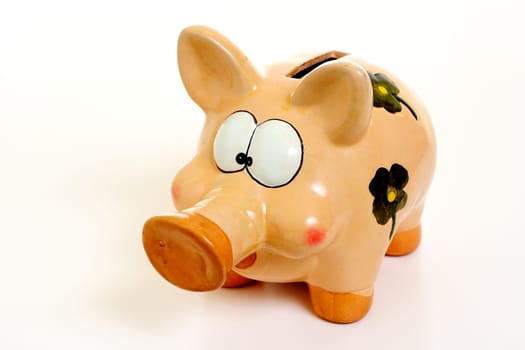 Piggy bank,piggy bank isolated against white background.