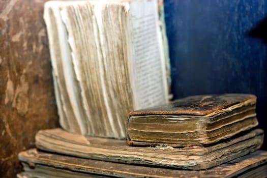 Old clock and books