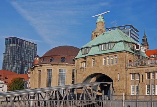 View of the port of Hamburg