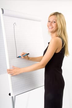Eva at the flipchart