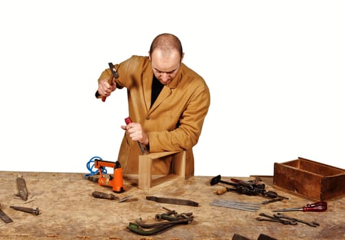 carpenter  and old tool
