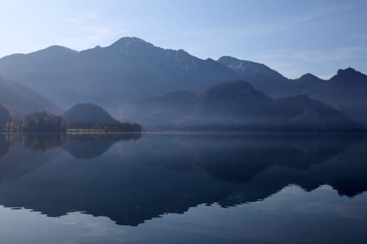 Alps in Lake Kochelsee