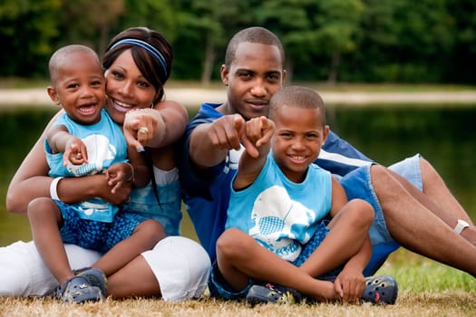 happy african family