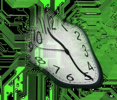 melted clock