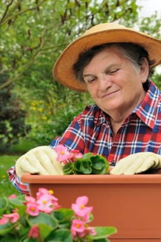 Senior woman - gardening
