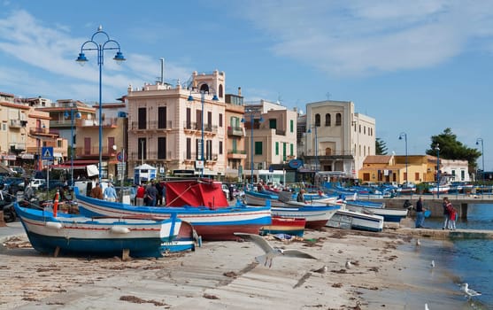 Port of Mondello in Sicily