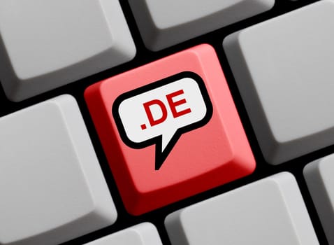 .de domain extension on keyboard