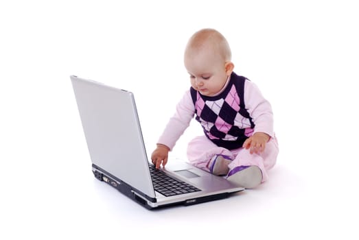 Baby with laptop