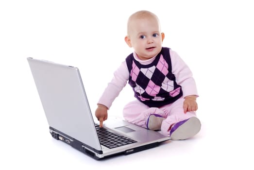 Baby with laptop