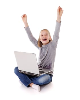 Girl with laptop