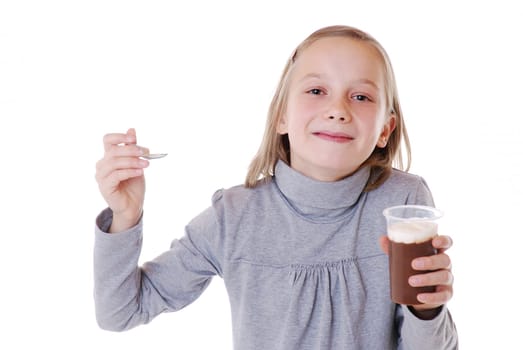 Eating pudding