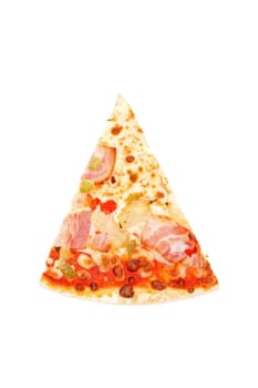 Slice of tasty Italian pizza