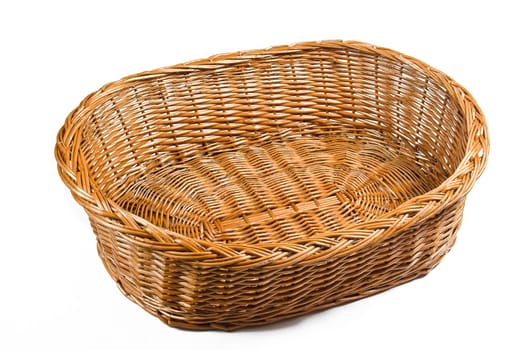 Dog basket made of willow