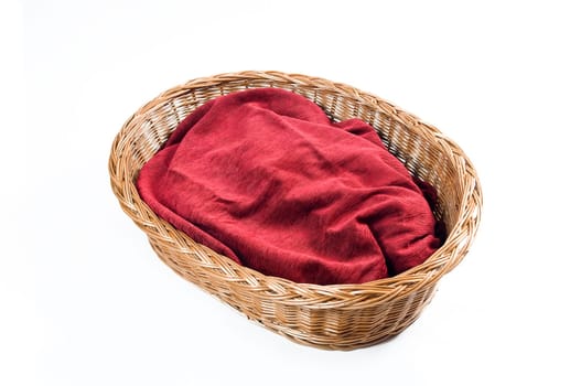Dog basket made of willow
