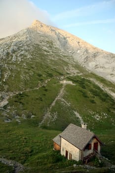 Watzmann summit Hocheck from the Watzmannhaus