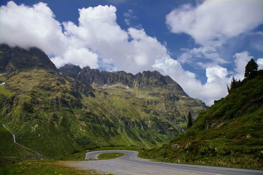 silvretta,silvretta pass,high alpine road,mountain bikers