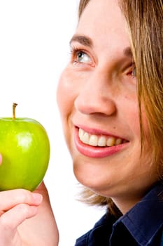 Bright green apple