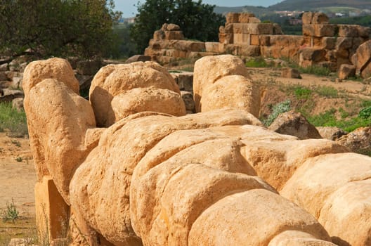 Ancient Temple of Zeuss Figurine in Sicily
