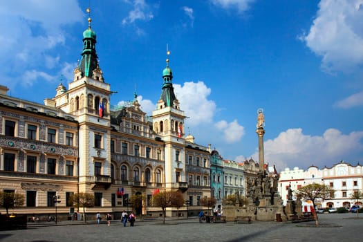 Czech Republic - town Pardubice - Renaissance guild-hall on Perstynske square