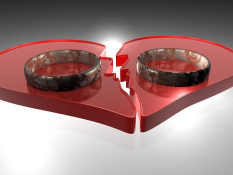Abstract - Broken Heart - 3D