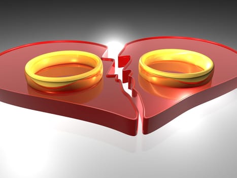 Abstract - Broken Heart - 3D