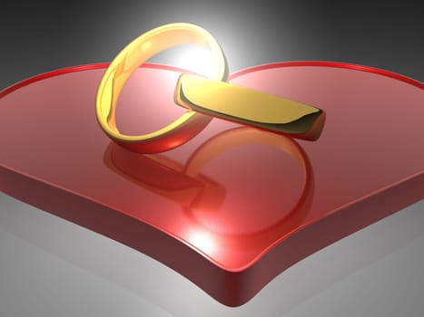 Abstract - Broken Heart - 3D