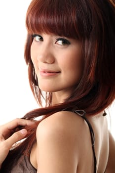 woman smiling