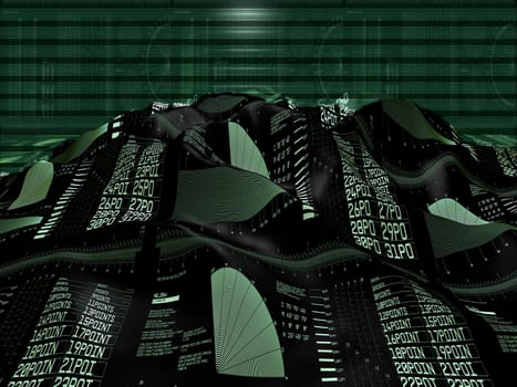 Abstract Cyberspace - 3D rendering