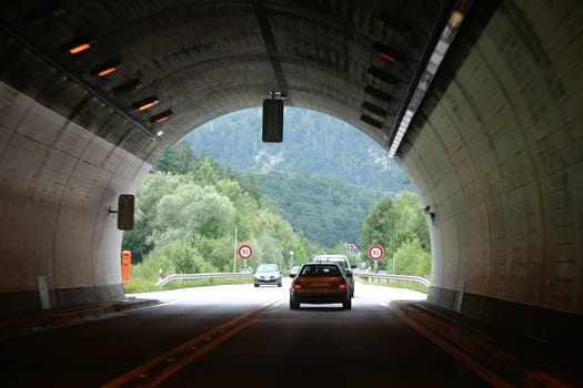 In the tunnel