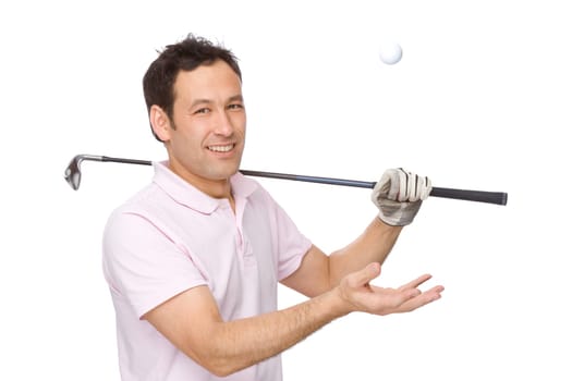 Man with golf club