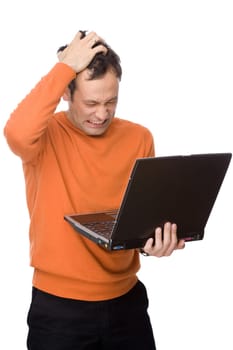 Man with computer