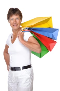 Senior woman shopping