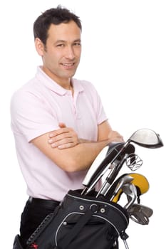 Man with golf club