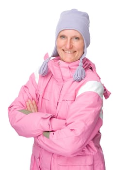 Young woman in winter clothes