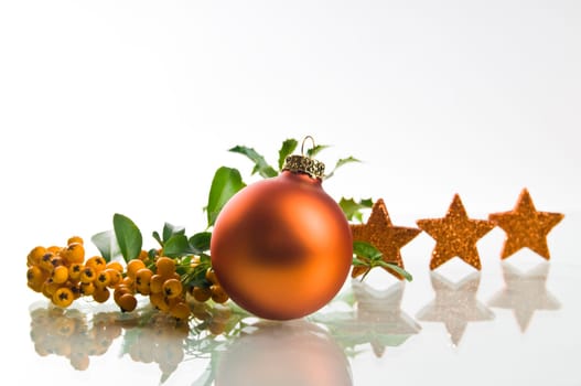 orange christmas ball