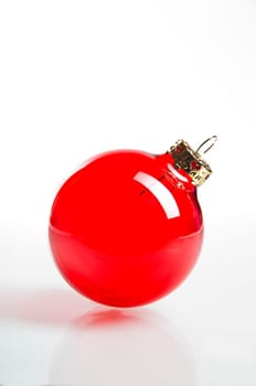 red glass christmas ball