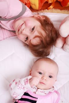 Cute kids with toys