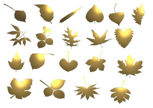 Abstract Leaves Set
