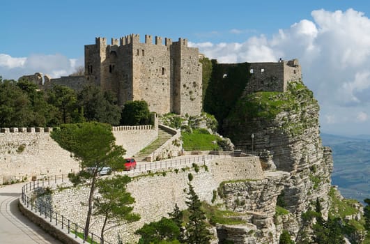 The castle of Erice in Sicily