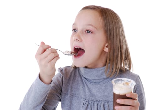 Eating pudding