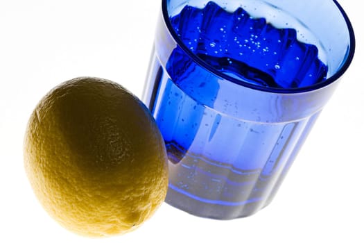 Lemon with glass