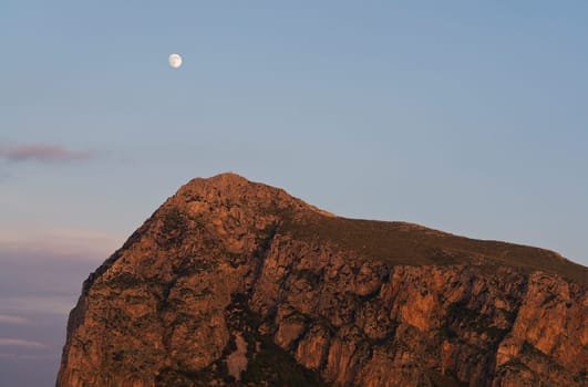Moon over Sicily's San Vito Capo