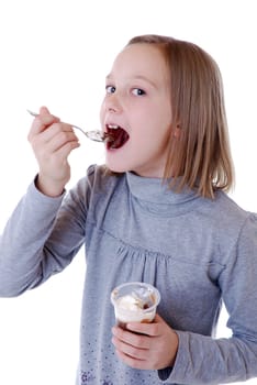 Eating pudding