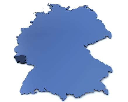 Map of Germany - Saarland