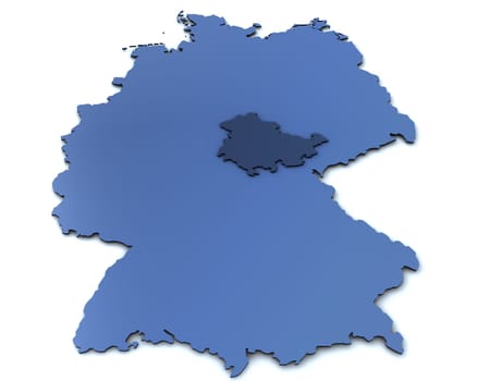 Map of Germany - Thuringia