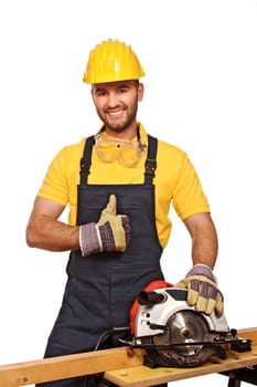 handyman work with grinder