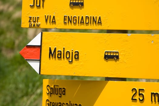 Signpost Hiking Trail Switzerland