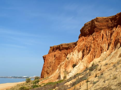 Coast near Albufeira in Portugal,Algarve