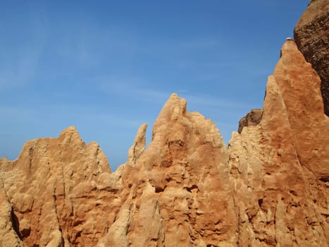 Sandstone cliffs near Albufeira,Algarve
