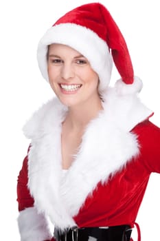Woman in Santa Claus costume